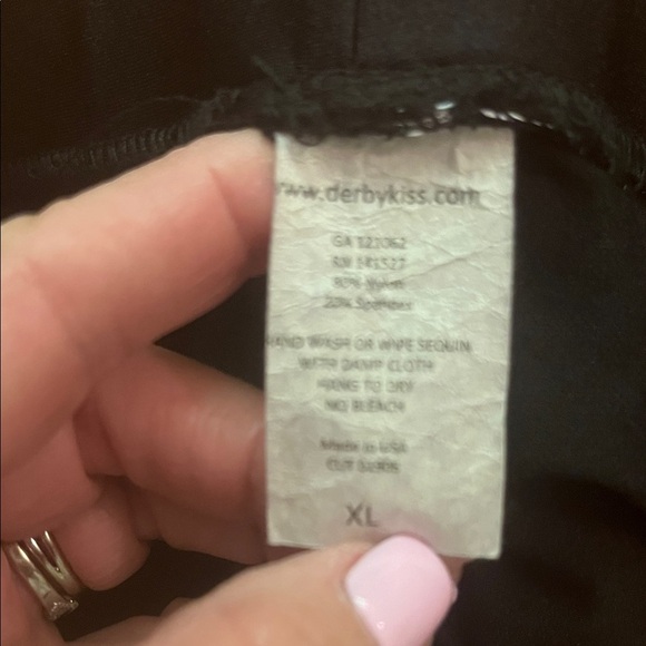 Derby Kiss USA Flag Sequin Athletic Shorts size XL - Picture 7 of 7